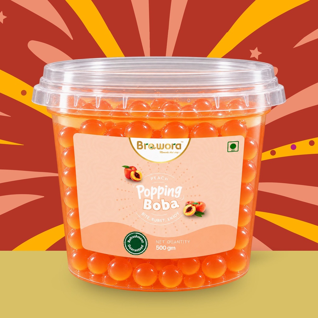 Peach Popping Boba – Delicate Peach Sweetness, One Perfect Pop!