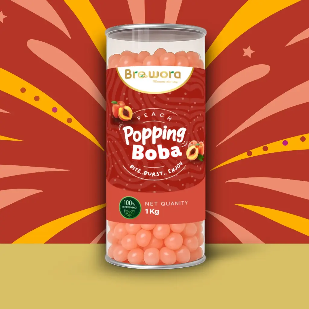 Peach Popping Boba