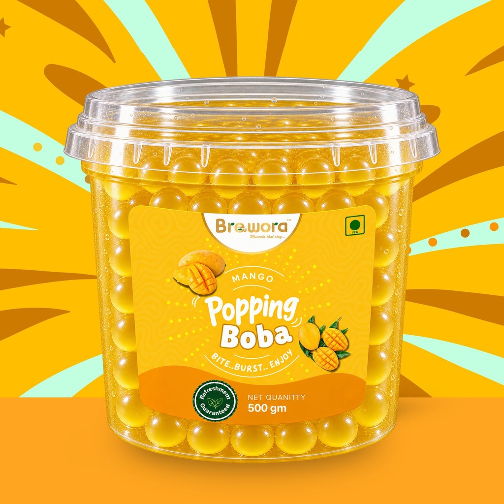 Mango Popping Boba – A Tropical Paradise in Every Pop!