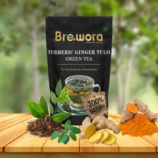 TURMERIC GINGER TULSI GREEN TEA